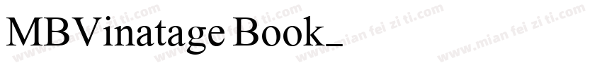MBVinatage Book字体转换